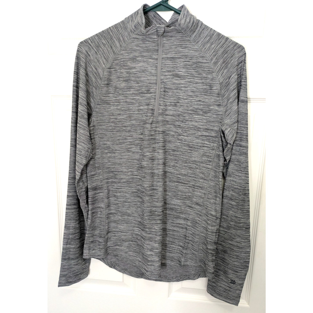 Men's Cozy 1/4 Zip Pullover Gray XL Long Sleeve Shirt